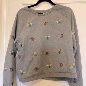 H&M Embroidered Insect Sweatshirt